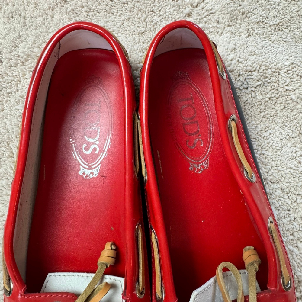 Tods Multicolored Leather Sailing Boat Shoes - Picture 6 of 8